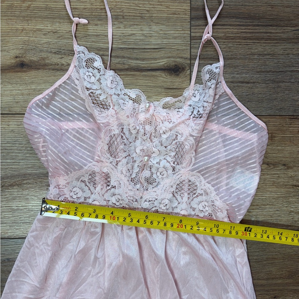 vintage long Victorian romantic whimsical nightgown lace slip by Undercover Wear - Picture 8 of 12